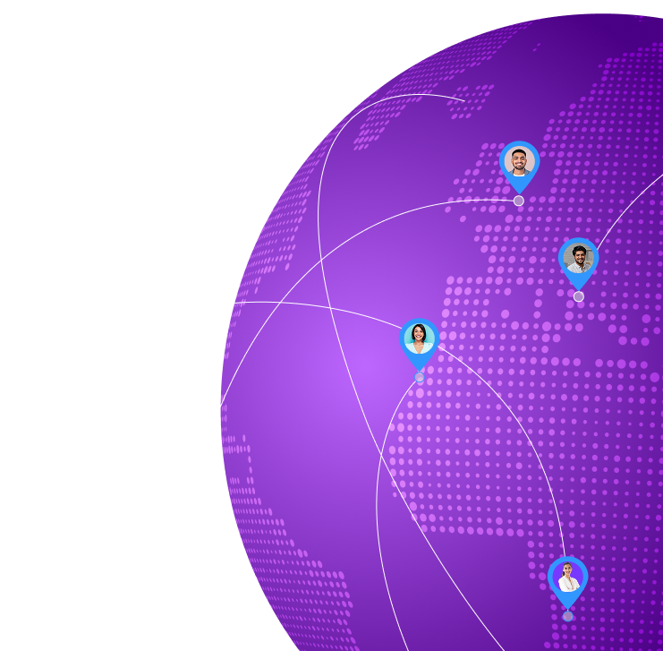 globe image showcasing locations